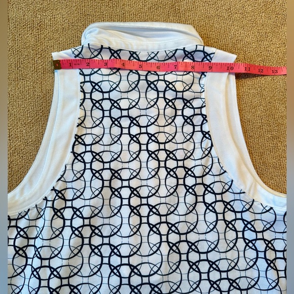 InPhorm Pique Ava S/L Polo-Midnight Print/white size Medium - Picture 9 of 10